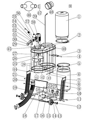 Aspirateur De Copeaux Zipper ZI-ASA305 - Moteur Induction Silencieux Et Puissant 1100W
