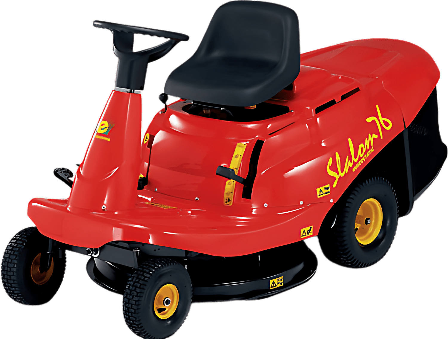 Rider Slalom 76 cm hydrostatic and differential self-propelled vehicle.