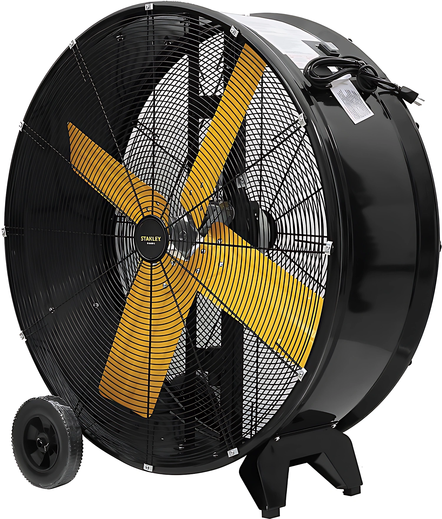 Ventilateur Sur Pied STANLEY 150W - Orientable 360°, 3 Vitesses - Acier Noir