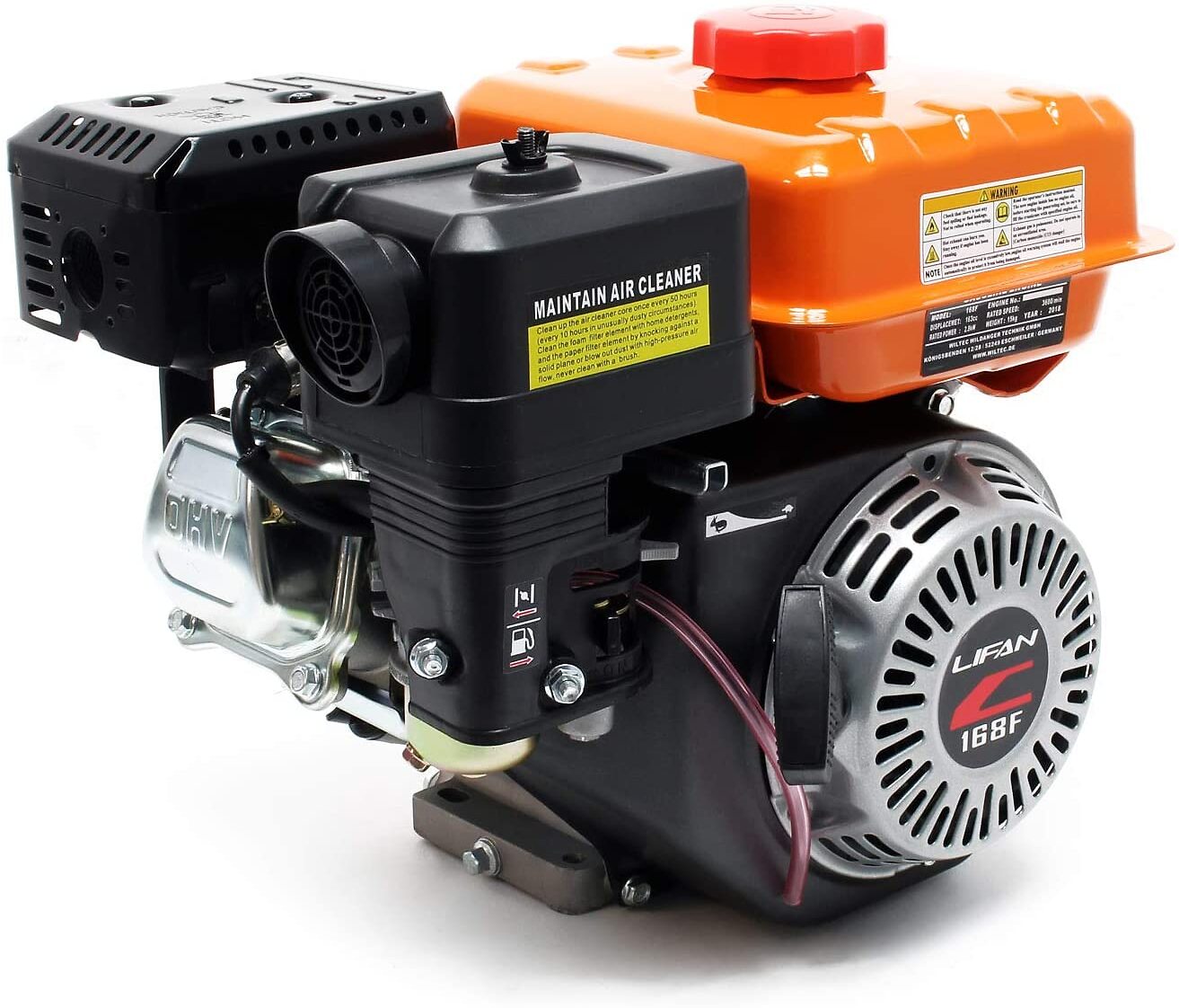Moteur Essence 4 Temps 6.5HP - Moteur Thermique 168F OHV - Pour Broyeur, Générale