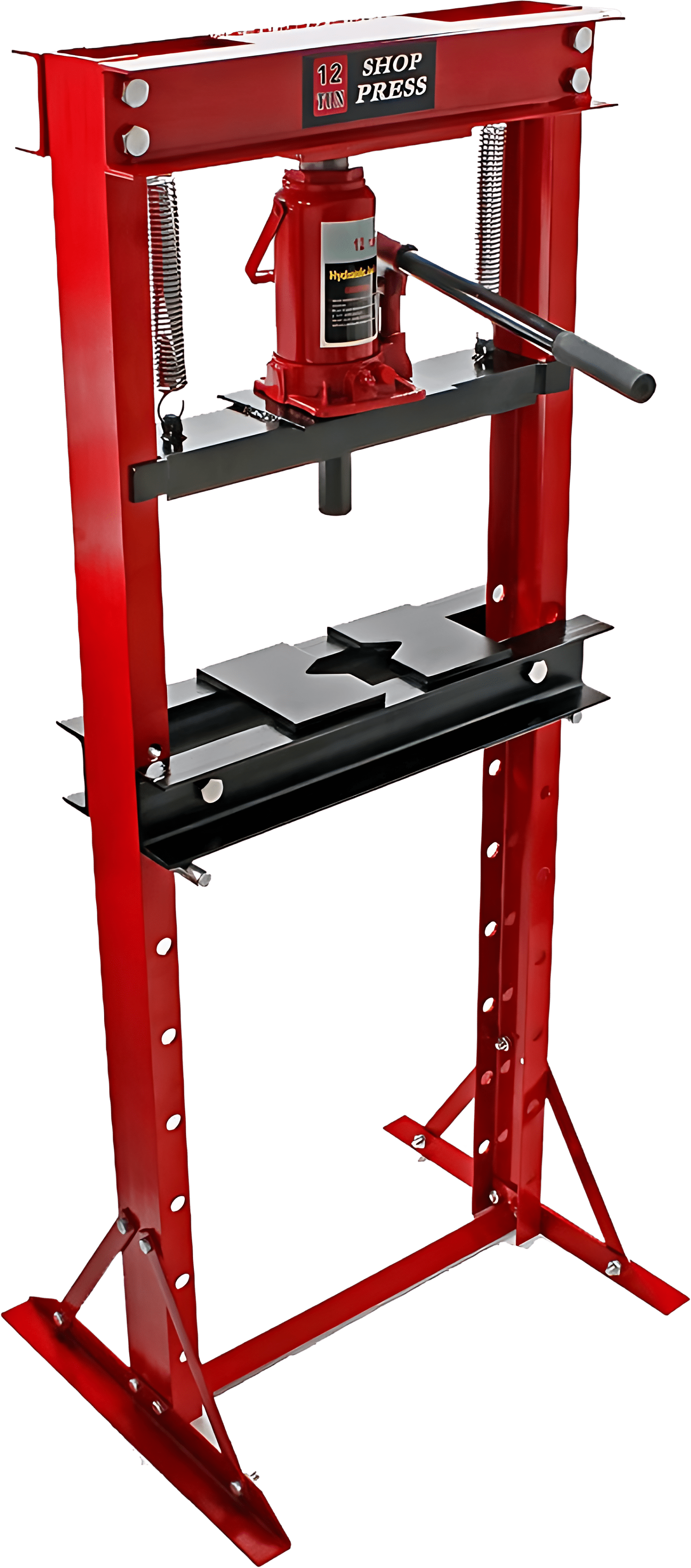 Presse Hydraulique D'atelier 12 Tonnes PRO Lift - Hauteur 1650 Mm - Réglable Et Manuelle - Idéale Mécanique - 9