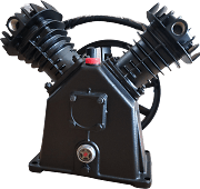 Tête de Pompe à Compresseur d'Air - 3HP Moteurs Piston Cylindre Compresseur, 250 l/min Tête de Pompe à Compresseur D'air à Deux Cylindres à Un Étage Tête De Pompe À Outil D'Air Tête De Moteur