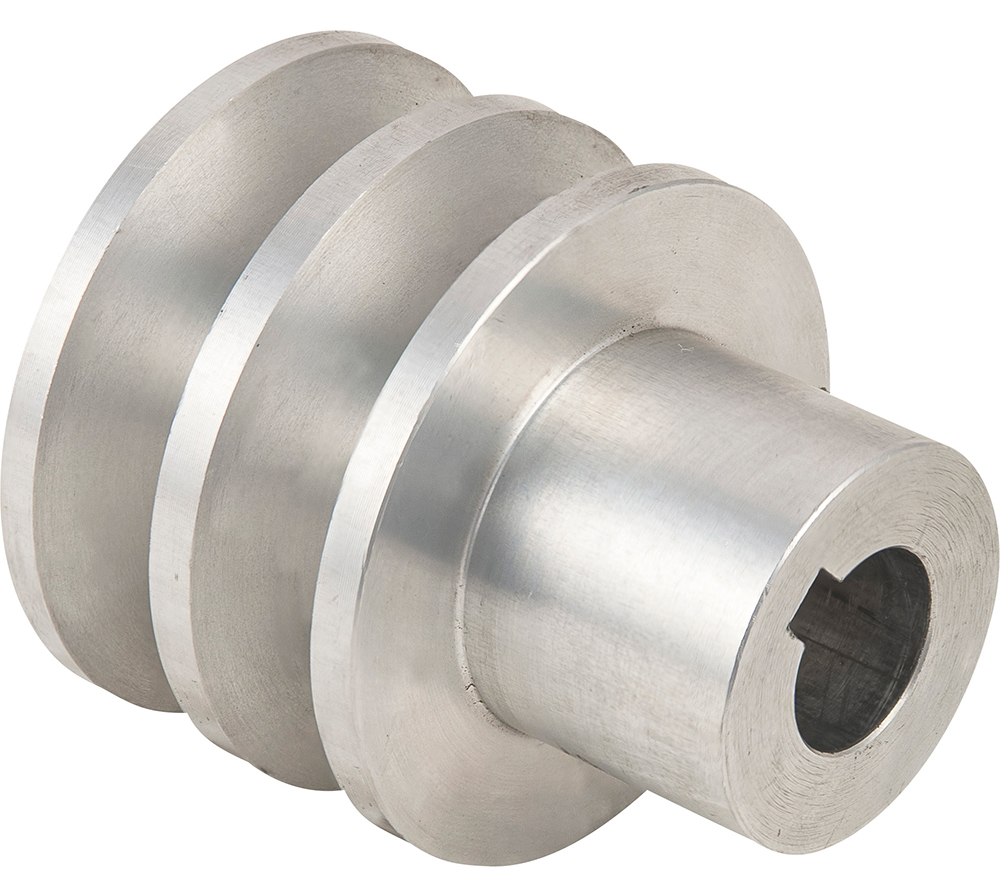 Poulie Double Gorge 80 Mm Aluminium – Alésage 8 Mm, Pour Courroie PU 6 Mm, Machines DIY, Perceuse, Moteur, Fitness