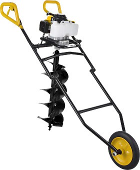 Tarière Thermique GREENCUT GD750X-3B 75cc 5.2cv - Avec 3 Embouts 90/150/200mm Et Rallonge 80cm