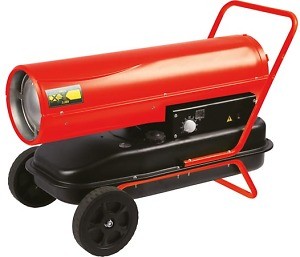 Canon à Chaleur Diesel 30 KW Avec Roues - Chauffage Puissant Intérieur/extérieur, Débit 720 M³/h, Réservoir 35L