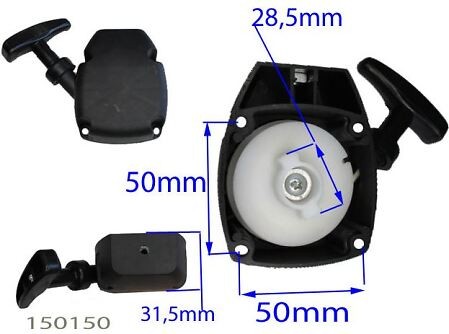 piece Lanceur demarreur entraxe 50 mm pour Taille-haie 25cc / 30cc Bestgreen
