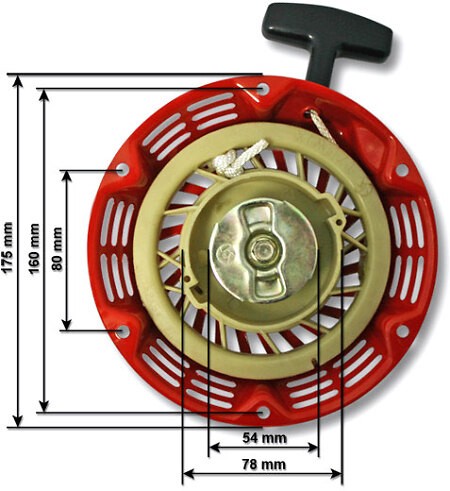 Lanceur rechange poignée large moteur fraise neige 168F 170F Lanceur rechange poignée large moteur fraise neige 168F 170F