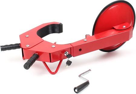 Sabot De Roue Antivol Réglable Bullhorn - Pour Voiture, Moto, Camping-car (pneus 17.5 à 28.5 Cm)