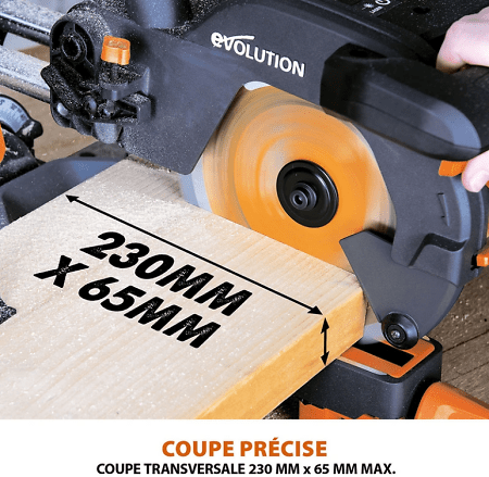 Balais De Charbon Pour Scie à Onglet Coulissante Evolution Rage 3S & Fury 3-S (210mm) - Référence 030-0254