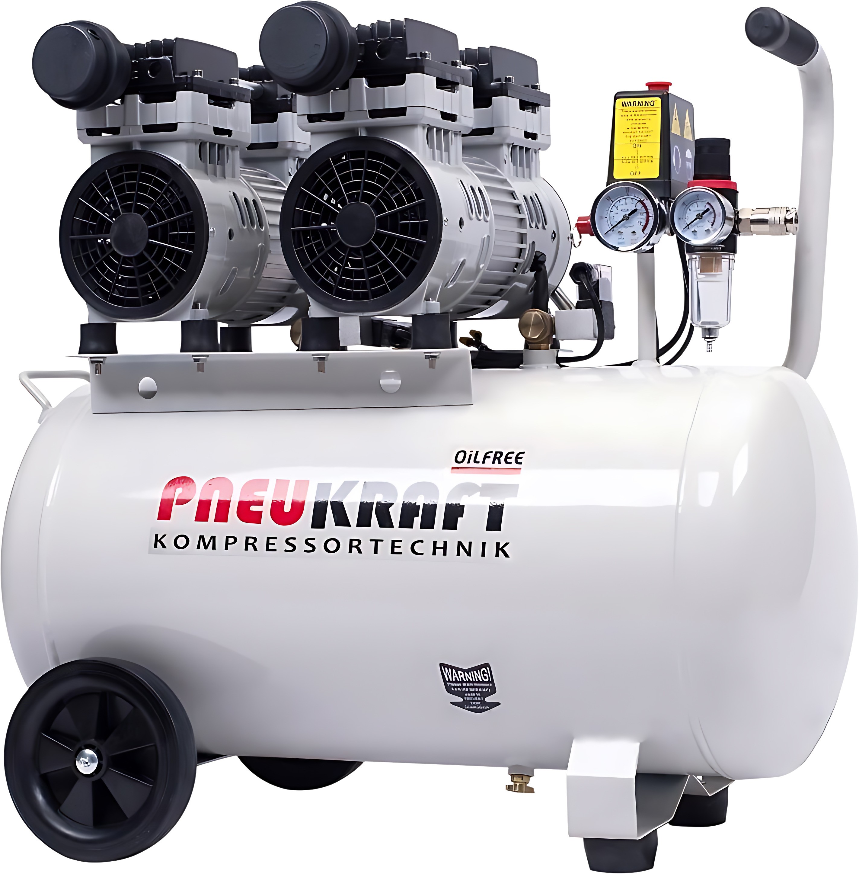 Compresseur D'air 50L 8 Bar ITOOLS - Moteur 1.5KW (2CV), Débit 206 L/min, Silencieux, Avec Kit De 5 Accessoires