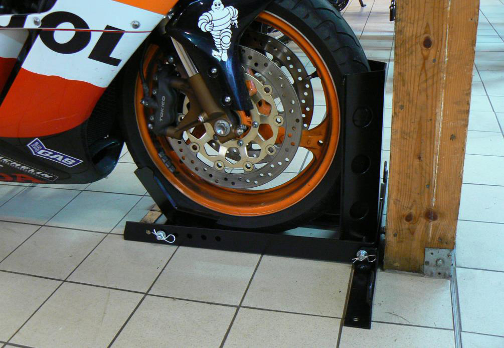 Bloc Roue Moto Acier - Réglable 14 à 21 Pouces - Pour Transport Et Garage