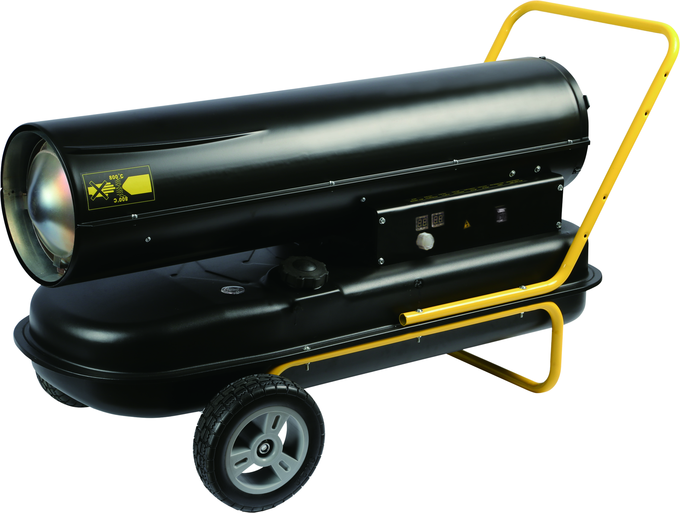 Chauffage Diesel Mobile 50 KW Sur Chariot - Pour Garage, Atelier, Chantier - Réservoir 56L, Débit 1100 M³/h - 2