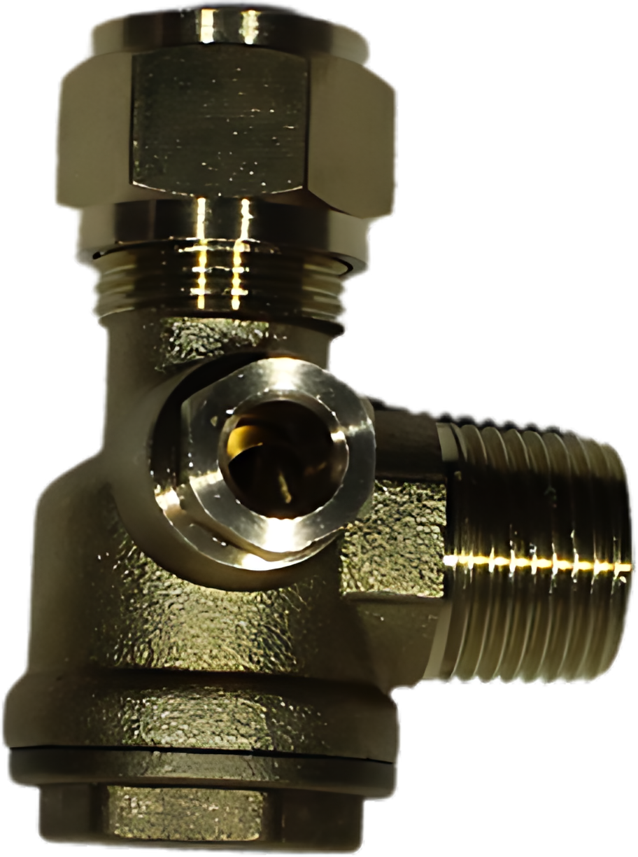 YWBL-WH Clapet Anti-Retour Laiton 2 Voies Fileté 1/2x3/8 Pour Compresseur Air Silencieux