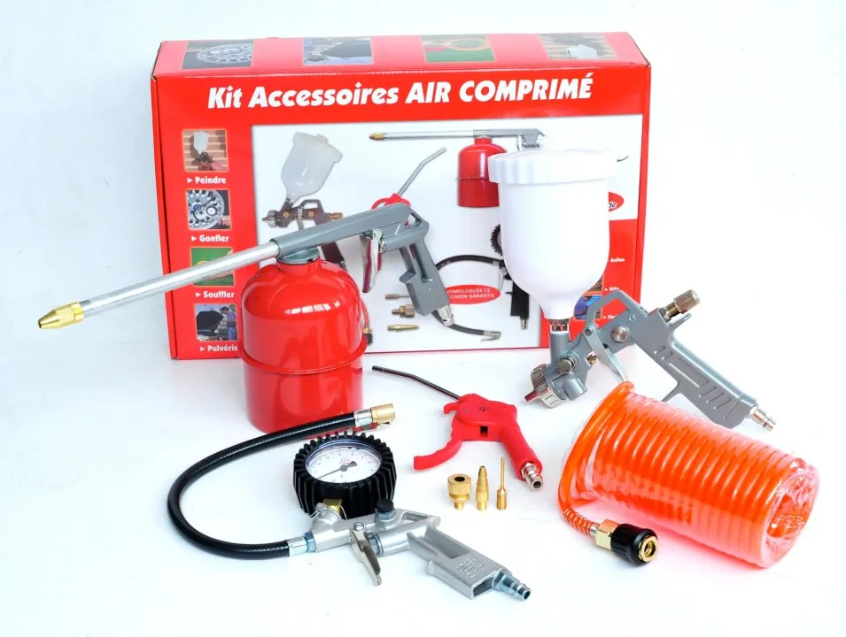 Kit D'accessoires Pour Tuyau De Compresseur D'air – 20 Pièces, Nylon Et Acier, 25 Pieds, Pression 200 PSI