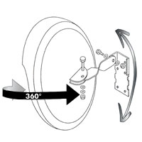 Miroir Convexe Extérieur 45cm - Policarbono, Sécurité Pour Allées Et Garages