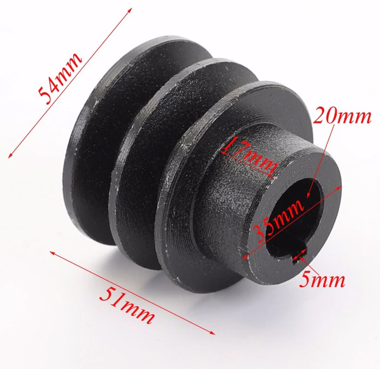 Poulie En Fonte 71 Mm X 20 Mm - Type SPZ Gorge Simple - Moyeu Amovible 20 Mm - Neuf