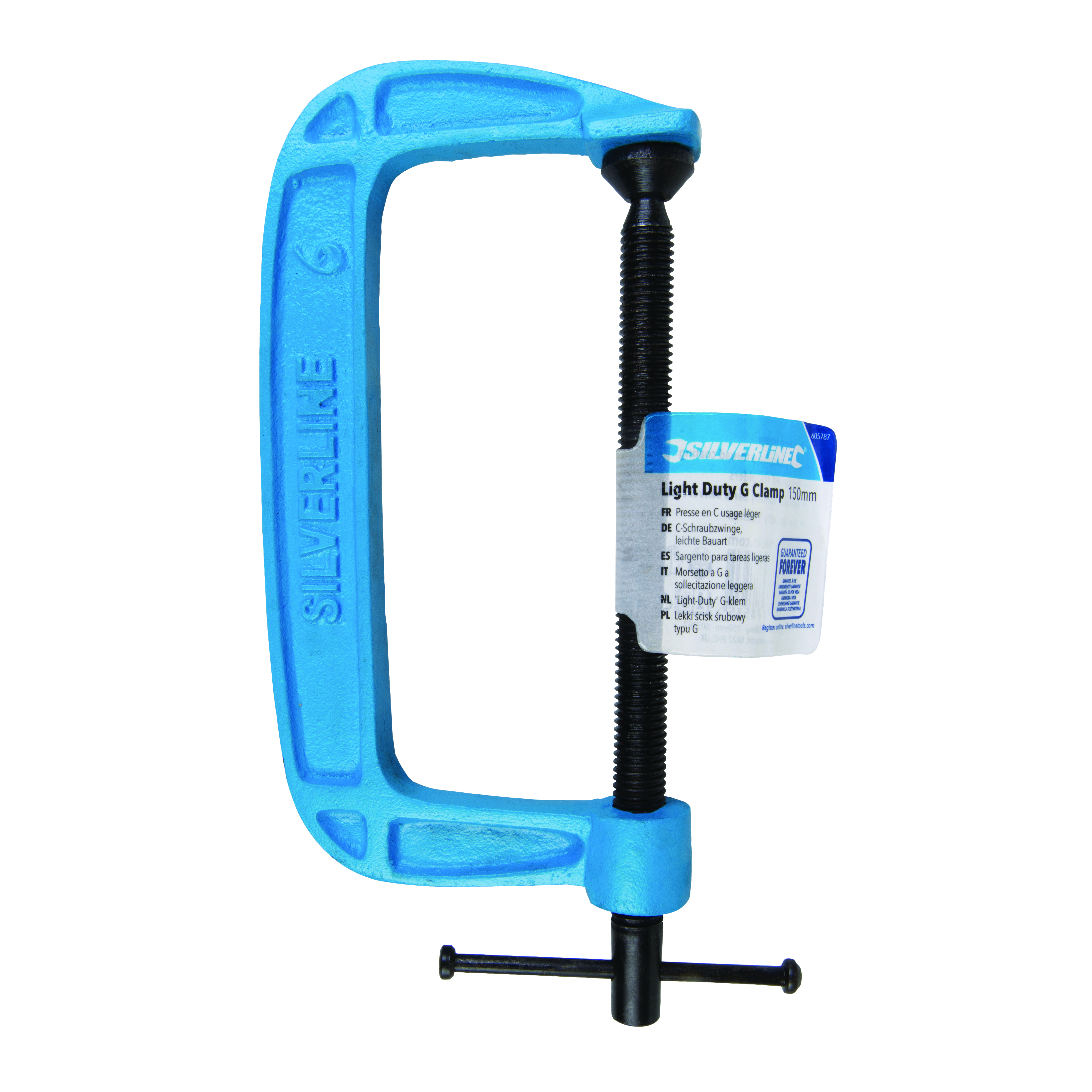 Silverline Étau 150 Mm – Ouverture 125 Mm, Fonte Robuste, Fixation Établi Facile, Garantie à Vie