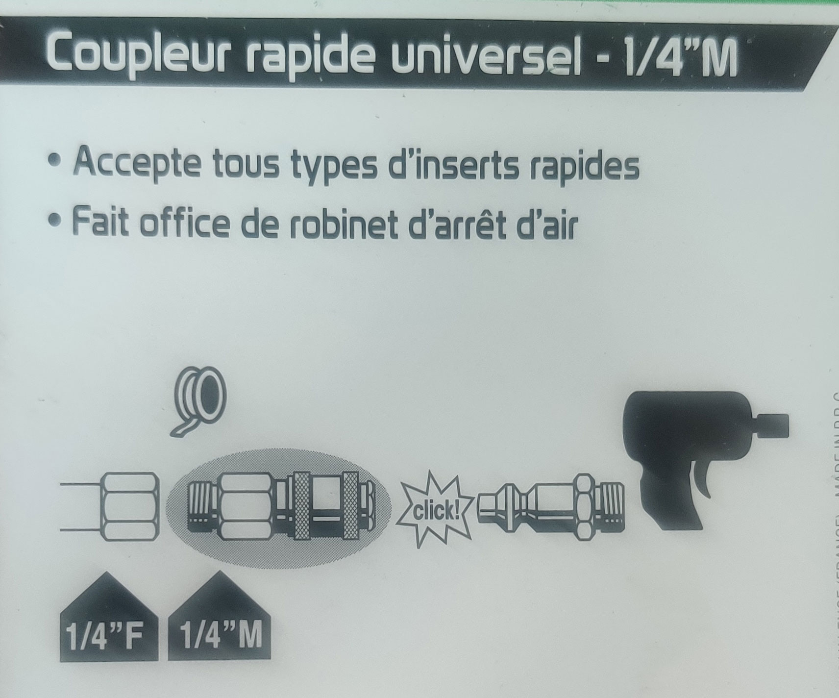 Coupleur Rapide Dentaire 4 Trous (type Midwest) Modèle A4 - Pour Pièce à Main Grande Vitesse - Marque Yabangbang