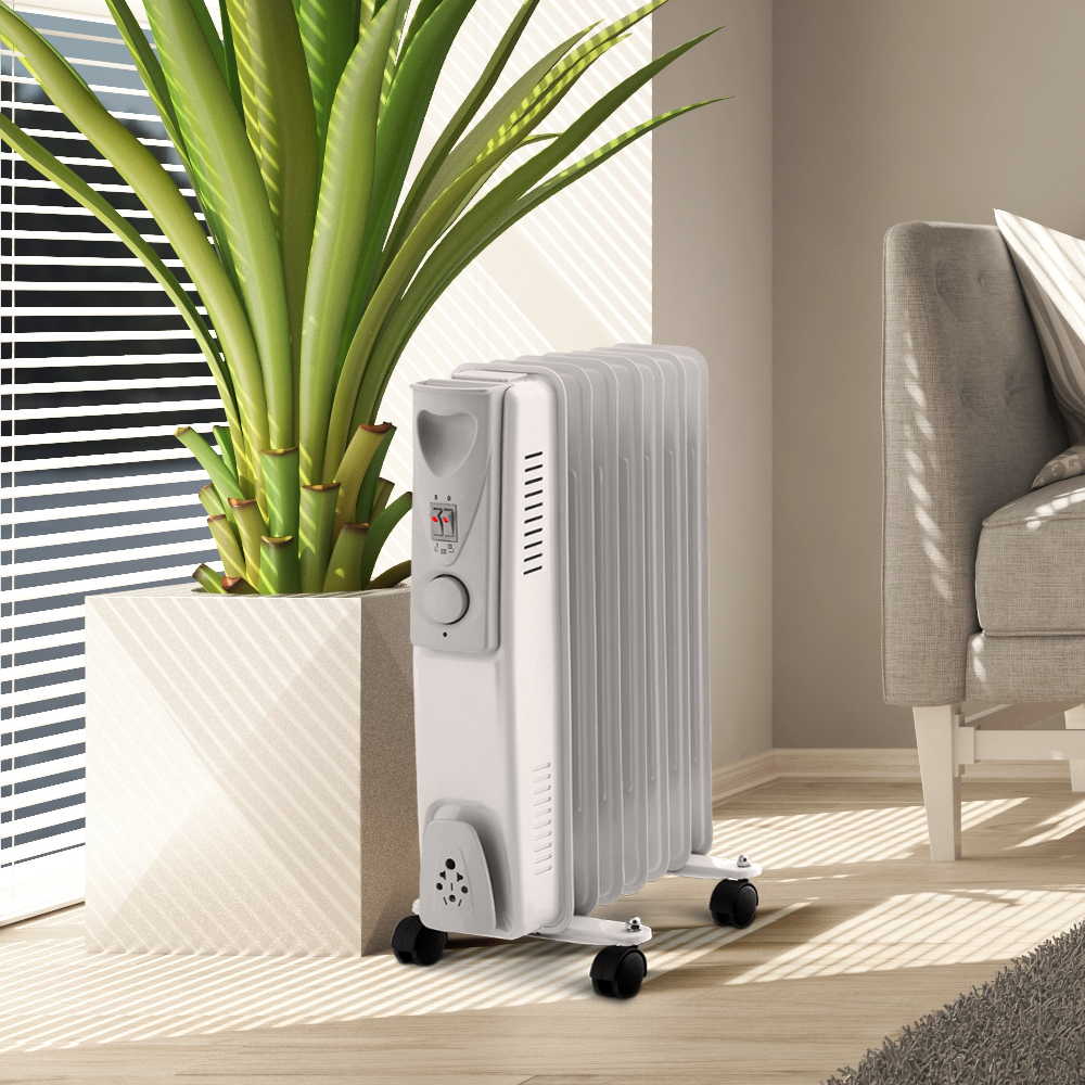 Radiateur à Bain D'huile COOCHEER 2500W - 3 Niveaux De Puissance, Thermostat Réglable Et Sécurisé Pour Toute La Maison